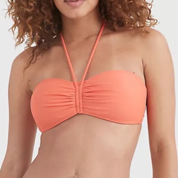 TOMMY HILFIGER Women's Ruched
Halter Bikini Swim Top Emberglow - L Clasp Closure - Picture 9 of 15